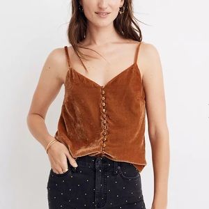 Madewell velvet cami 6 EUC